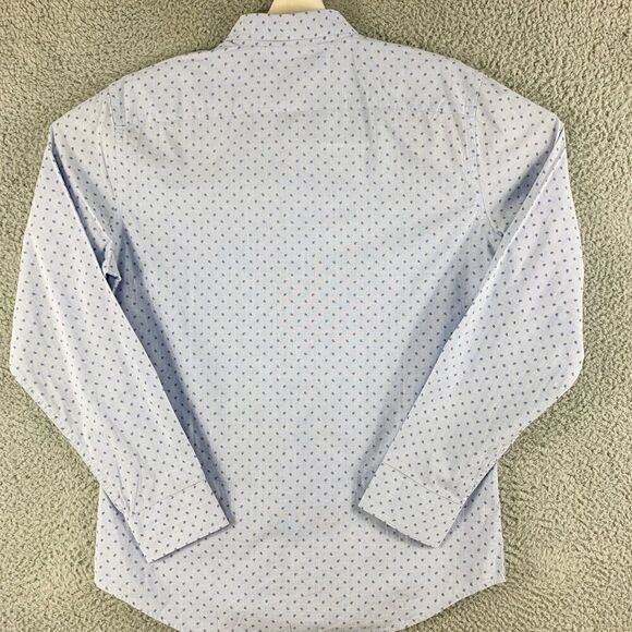 Banana Republic‎ Shirt Mens Medium Slim Blue Paisley Soft Wash Business Casual - Picture 6 of 11